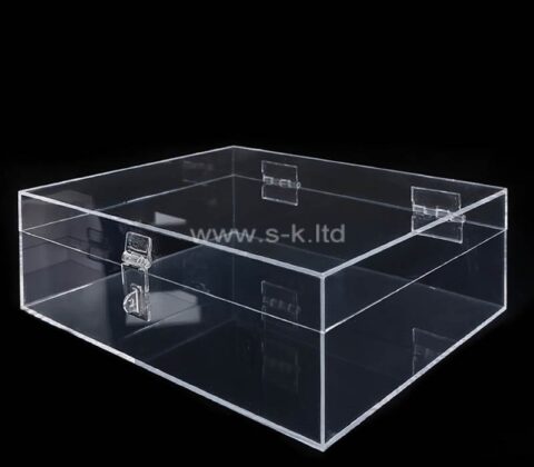 Custom acrylic storage box with lock