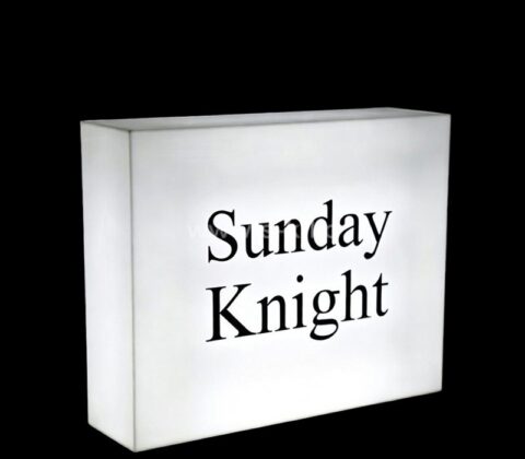 Panneau publicitaire personnalisé en acrylique, boîte à lumière