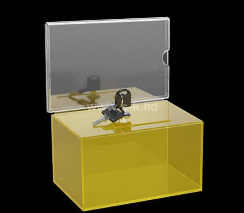 Individuelle Wahlurne aus Plexiglas mit Schildhalter