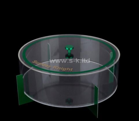 Caja redonda acrílica personalizada con tapa