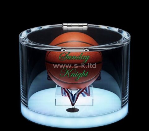 Custom acrylic memorabilia basketball LED showcase