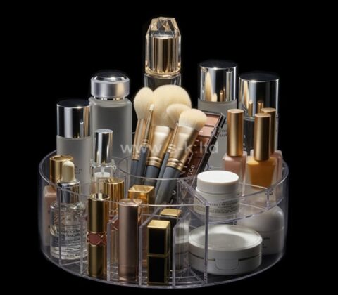 Organizzatore di trucco personalizzato in acrilico a 360° per la cura della pelle