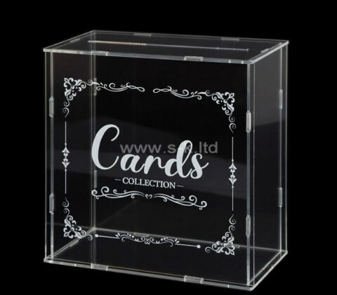 Caja acrílica personalizada para tarjetas de boda