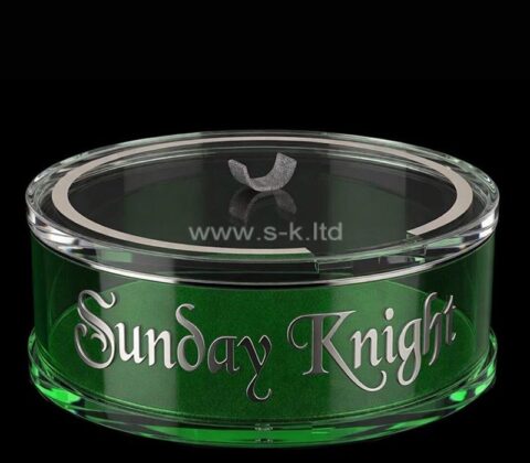 Caja de regalo redonda acrílica personalizada con tapa