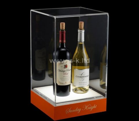 Vitrina LED personalizada para botellas de vino acrílicas