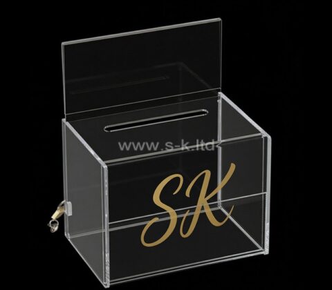 Individuelle Wahlurne aus Plexiglas mit Schildhalter