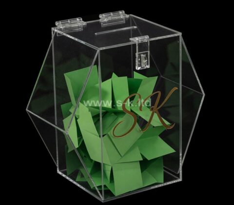Individuelle sechseckige Wahlurne aus Plexiglas