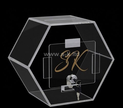 Individuelle sechseckige Plexiglas-Sammelbox für die Stimmabgabe