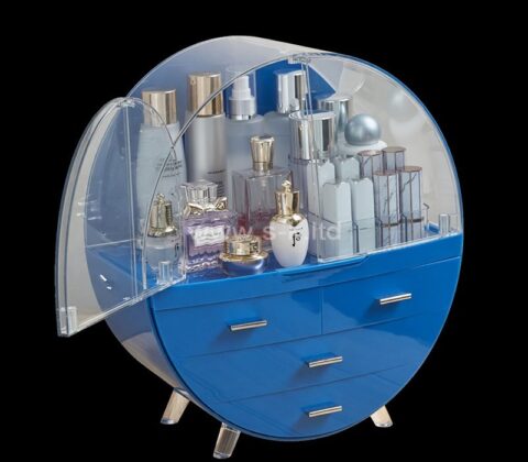Custom round acrylic skincare beauty organizer