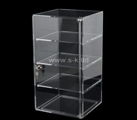 Custom acrylic 4 tiers locking cabinet