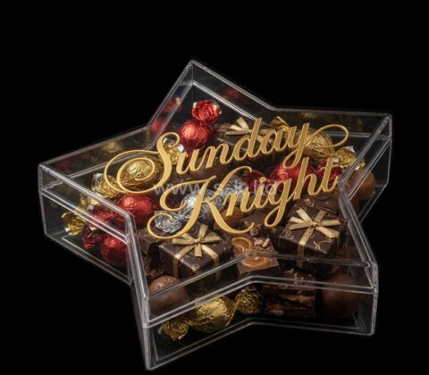 Custom acrylic star shaped candy gift box