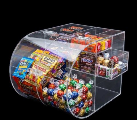 Custom acrylic multi dividers candy storage box
