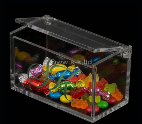 Caja de plexiglás para caramelos con tapa