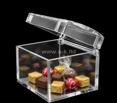 Caja de plexiglás personalizada para regalo de chocolate