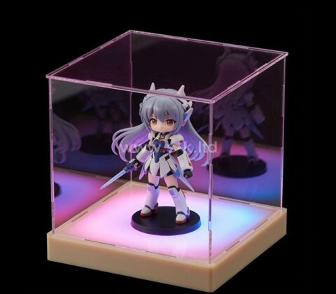 Custom model acrylic figures LED display case