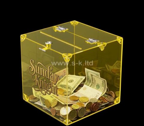 Individuelle Plexiglas-Sammelbox für wohltätige Zwecke