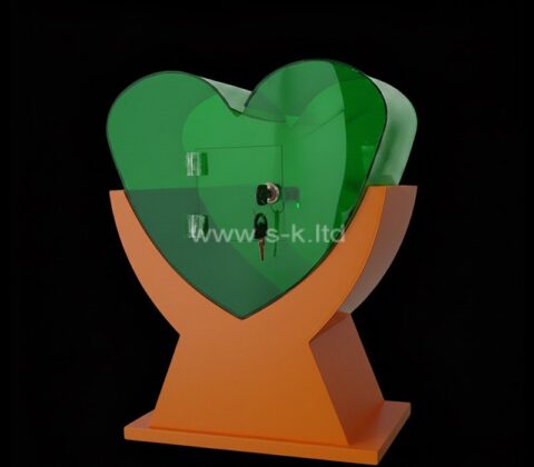 Individuelle Plexiglas Herz Charity Box mit Ständer