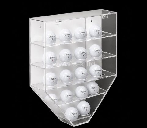 Espositore da parete personalizzato in acrilico per palline da golf