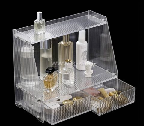 Maßgefertigter Make-up- und Hautpflege-Organizer aus Acryl mit Schubladen