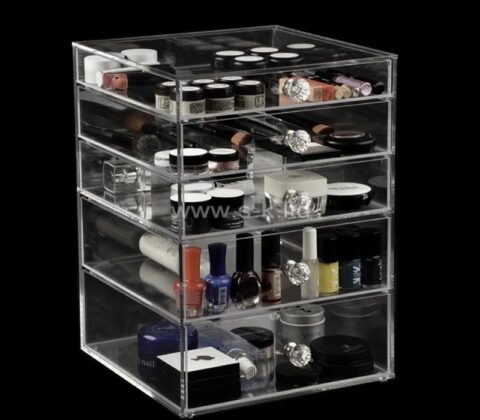 Maßgefertigter Kosmetik- und Hautpflege-Organizer aus Acryl mit 5 Schubladen
