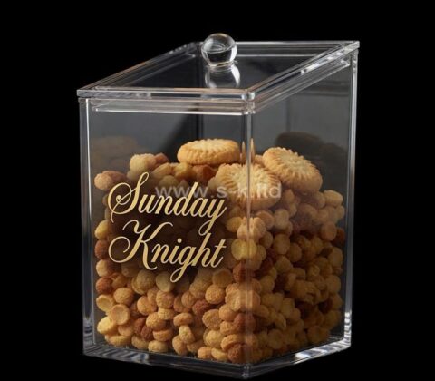 Custom acrylic biscuits storage box with lid