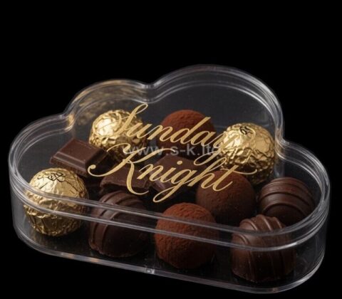 Custom cloud shaped acrylic chocolate storage box
