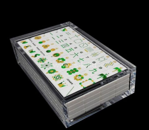 Caja acrílica personalizada para guardar mahjong