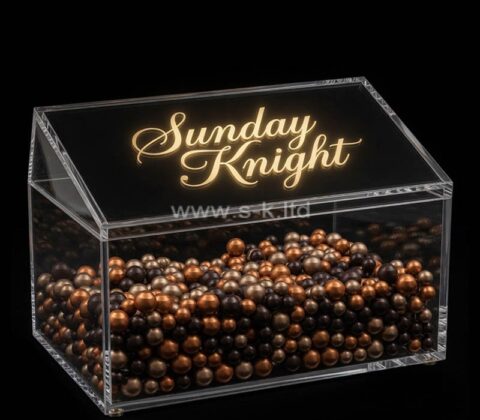 Custom acrylic top slant storage box