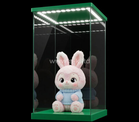 Maßgefertigte LED-Vitrine aus Acryl für Puppen