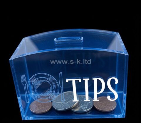 Custom acrylic restaurant tips collection box
