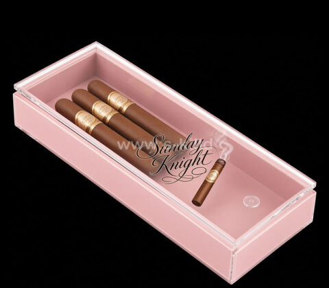 Caja de regalo para puros con tapa deslizante de acrílico personalizada