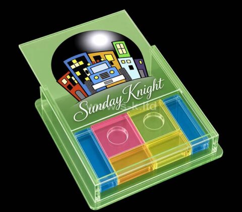 Juego de bloques de acrílico personalizados con forma de camión en una caja