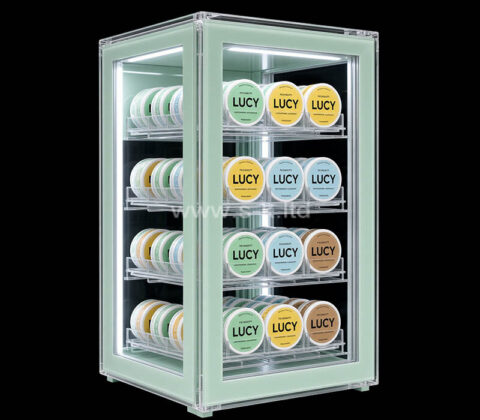 Custom acrylic LUCY nicotine pouches LED showcase