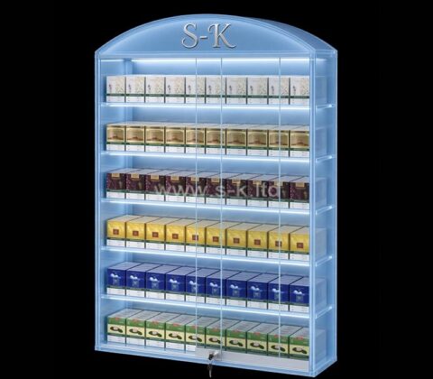 Custom acrylic retail store cigarette LED display case