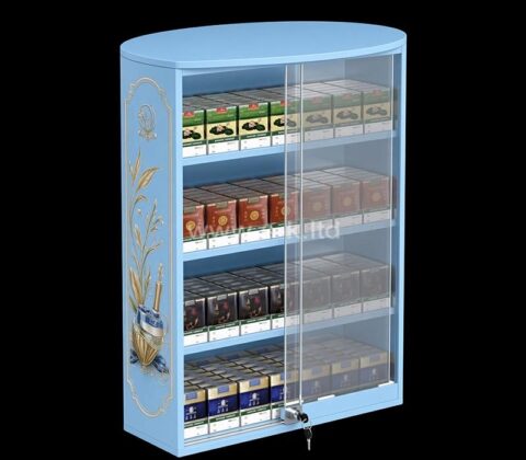 Vitrina acrílica a medida para la venta al por menor de cigarrillos