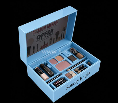 Individuell gestaltete Aufbewahrungsbox aus Acryl für Make-up und Hautpflegeprodukte