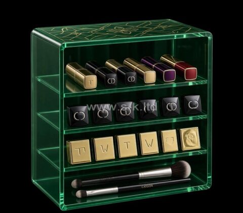 Caja personalizada de acrílico para guardar pinceles de maquillaje de labios
