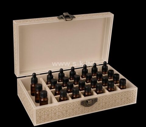 Caja de acrílico personalizada con cierre para guardar aceites esenciales