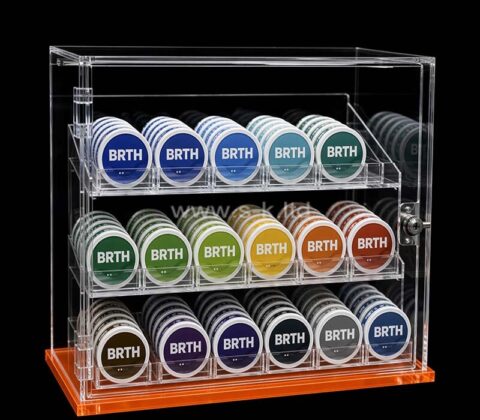 Custom acrylic BRTH nicotine pouches display case