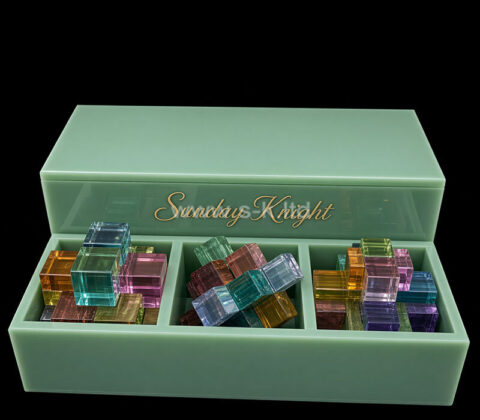 Mini blocchi da puzzle in acrilico personalizzati con scatola