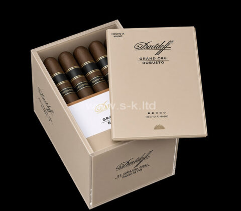 Caja de regalo para puros Davidoff con tapa deslizante de acrílico personalizada
