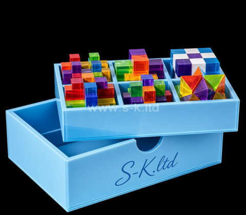 Caja de regalo personalizada con bloques de rompecabezas